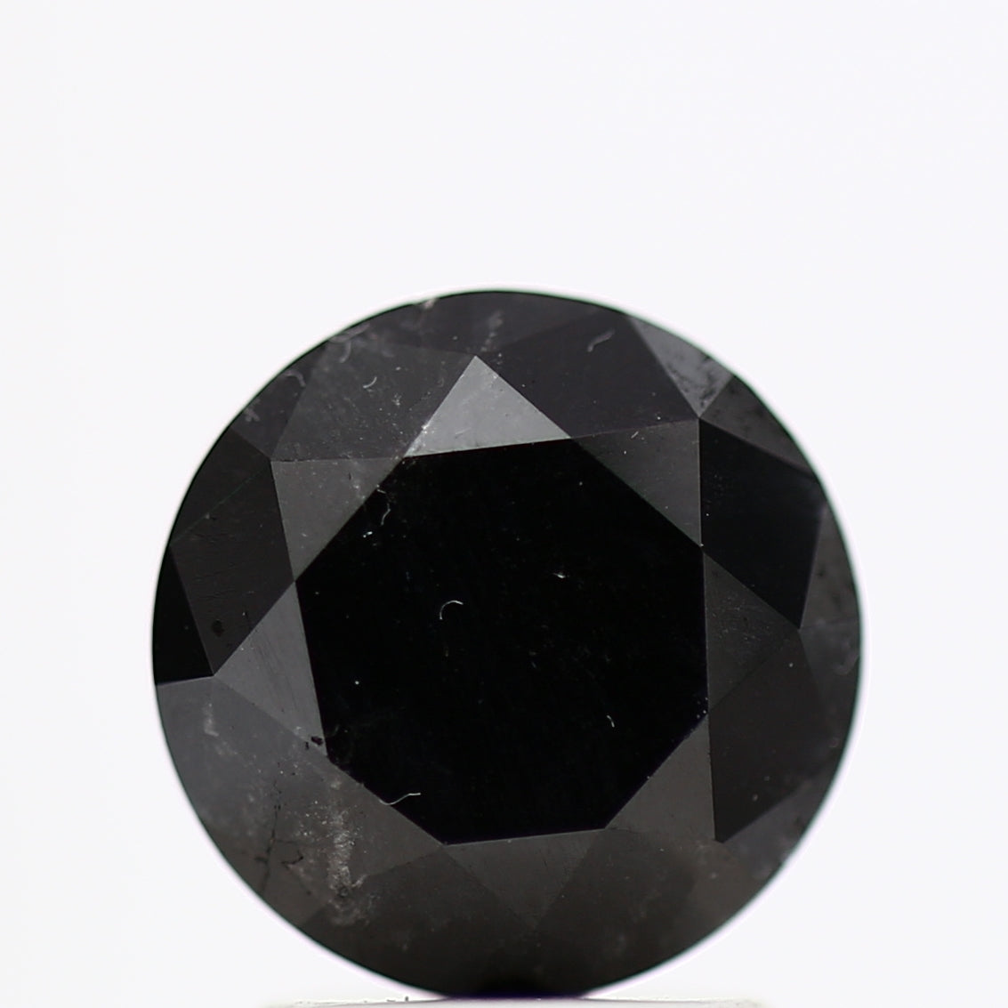2.30 Carat Fancy Black Round Shape Brilliant Cut Natural Loose Diamond